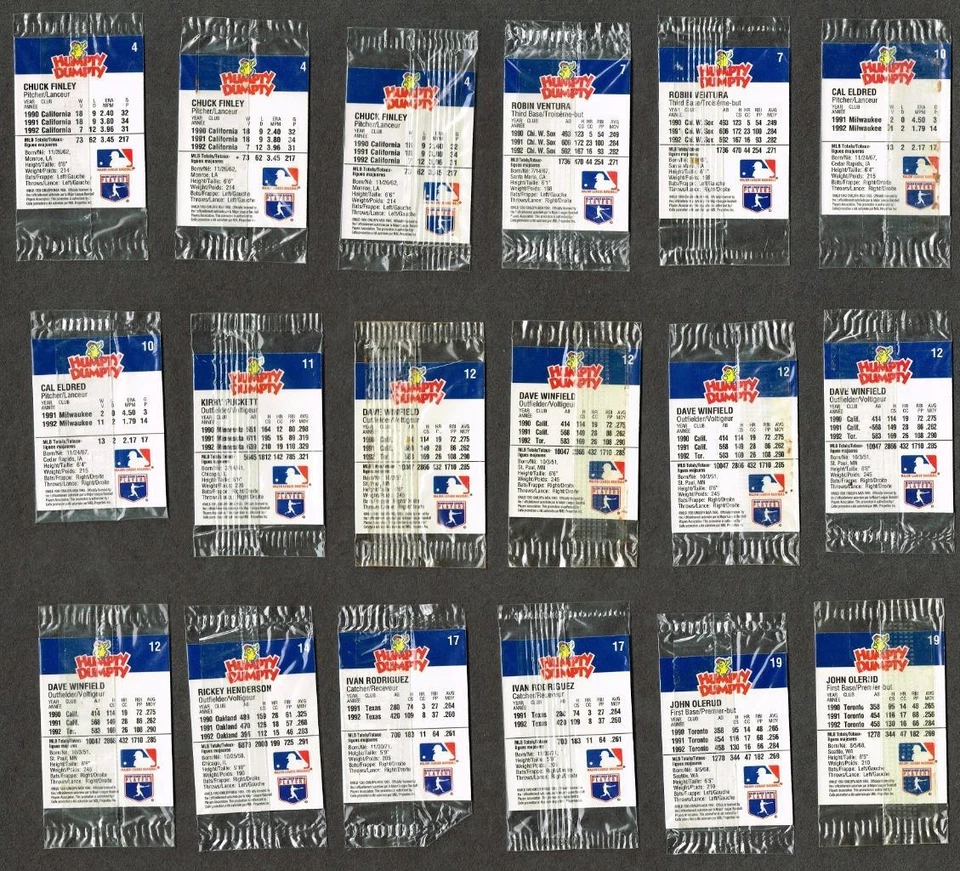 015, Colección de 81 tarjetas de béisbol Humpty Dumpty 1993 en violonchelo, como nuevas, envío y devolución gratuitos Foto 2 de 4