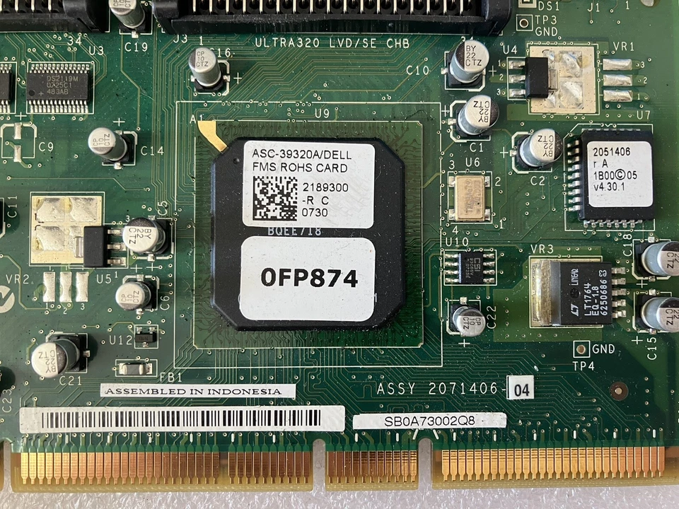 ~ DELL Adaptec Dual Channel PCI-X SCSI Card ASC-39320A | 0FP874 | FP874 - Image 4 of 4