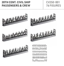 ION 1/250 20th Century Civil Ship Passengers and Crews (76 figures)