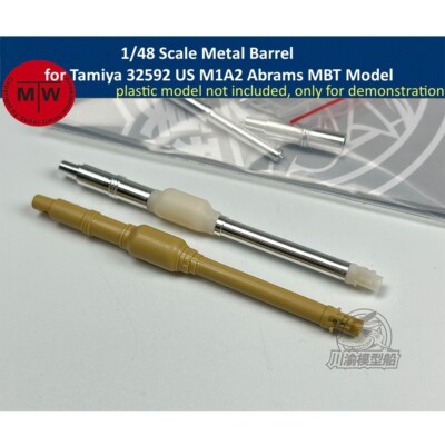 1/48 US M1A2 Abrams Main Battle Tank Metal Barrel for Tamiya 32592 Model Kits