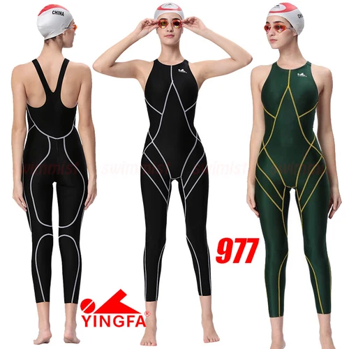 YINGFA 977 WOMEN'S COMPETITION TRAINING RACING BODYSKIN SWIMSUIT SWIMWEAR ALL Sz