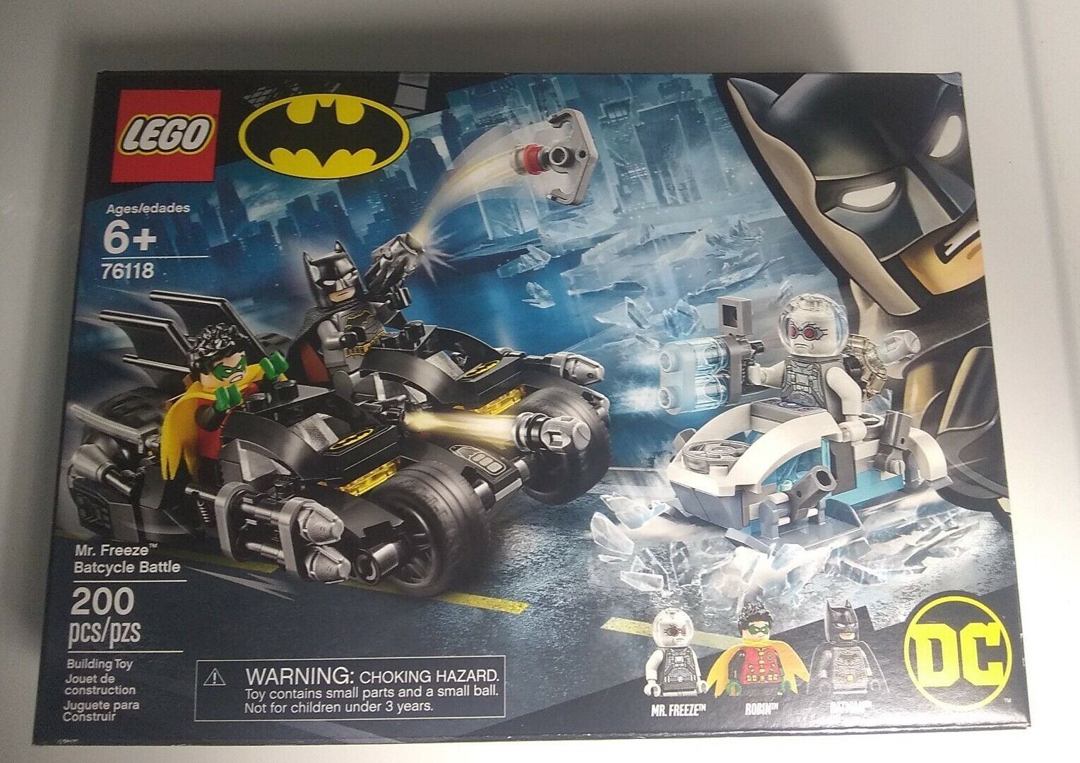 LEGO DC Batman Mr. Freeze Batcycle Battle Set #76118 NEW