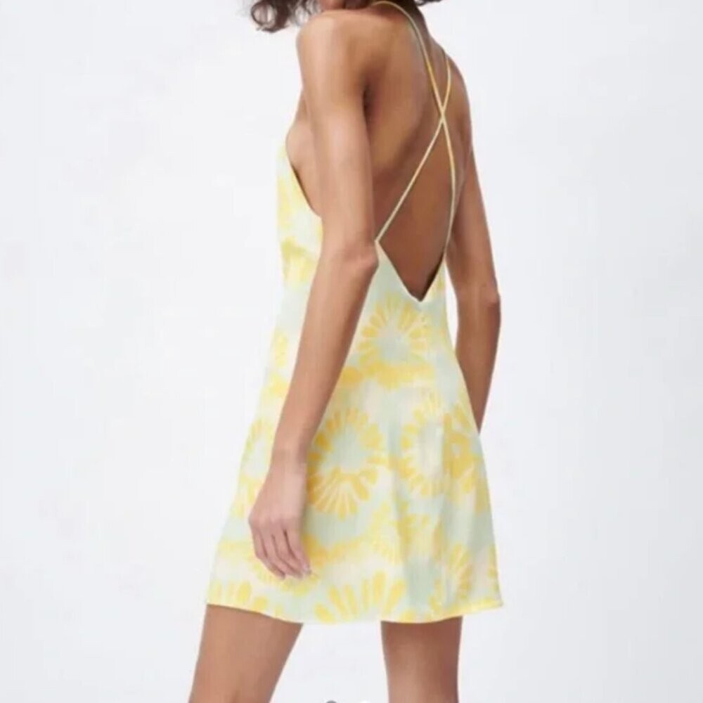Zara Sun Pattern Mini Dress Size Medium