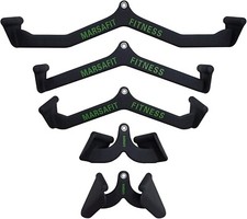 Fitness Rowing Pulley Cable Machine Attachments Handle Grips Lat Pull Down Bar