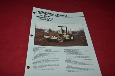 Ingersoll Rand SD-100F Vibratory Compactor Roller Brochure DCPA14 