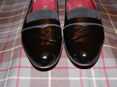 Bally‎ Shoes Mens Size 9 Black Patent Leather Loafers Banner Made In Italy Bally Banner Shoes Black SZ 9 M Mens Patent Leather Formal  main image 3
