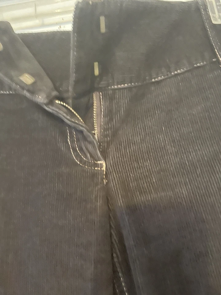 Pantalones de Pana Express Vintage Inspirados Bootcut Marrón Tiro Bajo Hipster Foto 4 de 4