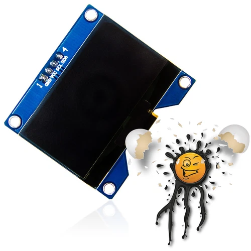 1,54 SSD1309 I2C Driver OLED LCD Display 128x64 weiß blau 3,3V Arduino ESP8266