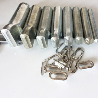 Oval Shaped Metal Eyelets Grommet Setter Tools & Anvil Die Set Punch Tool 8-30mm