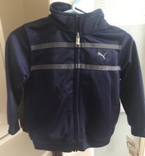 PUMA Baby Boys 2PC Track Suit Navy and Gray Zip up 18 Months NEW