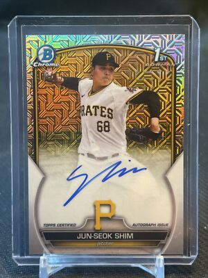 2023 Bowman Chrome Prospect Autograph HTA Choice Jun-Seok Shim #69/150
