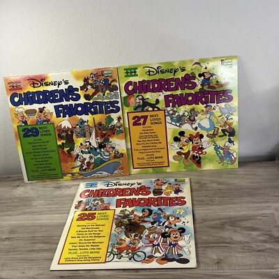 Walt Disney Children's Favorites Vinyl LP Lot(3) Vol. I, II, & III