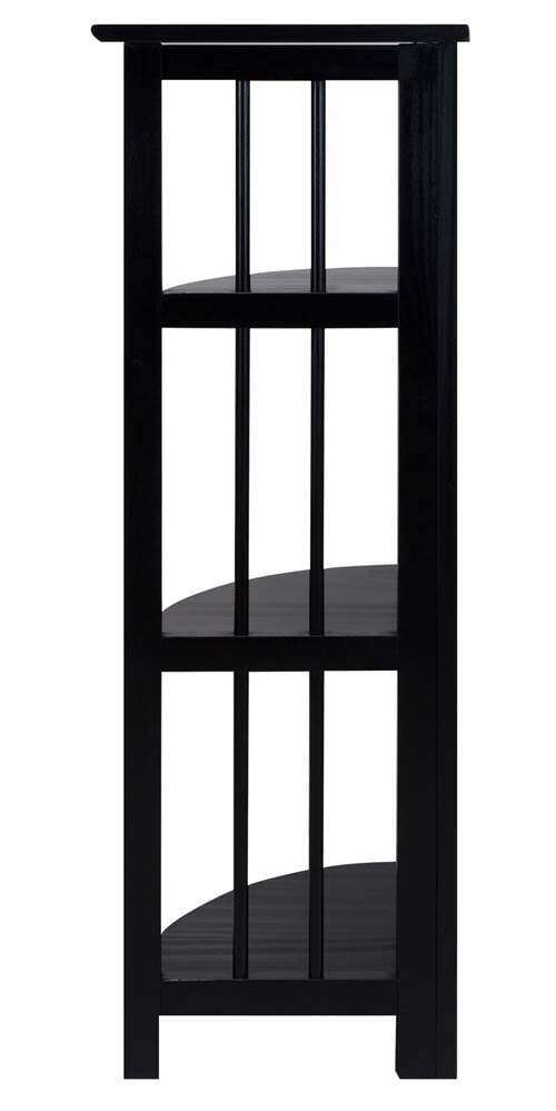 4 Tier Corner Folding Bookcase Space Wood Storage Shelves Unit Corner Shelf Rack eBay