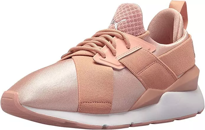 Women&#039;s Muse Satin En Pointe Wn Sneaker, Peach Beige White, | eBay