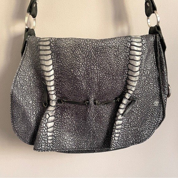 Vintage Vin Baker Exotic Leather Crossbody Purse / Flap