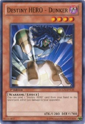Yugioh - Destiny Hero Cards - Dunker Dasher Malicious Master 