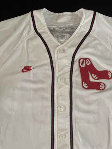 Nike Authentic Boston Red Sox MLB Baseball White Jersey Men’s Size 48 / #10