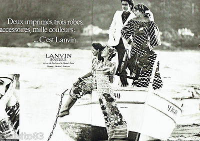 ADVERTISING ADVERTISING 026 1973 Boutique Lanvin haute couture watches (2p)