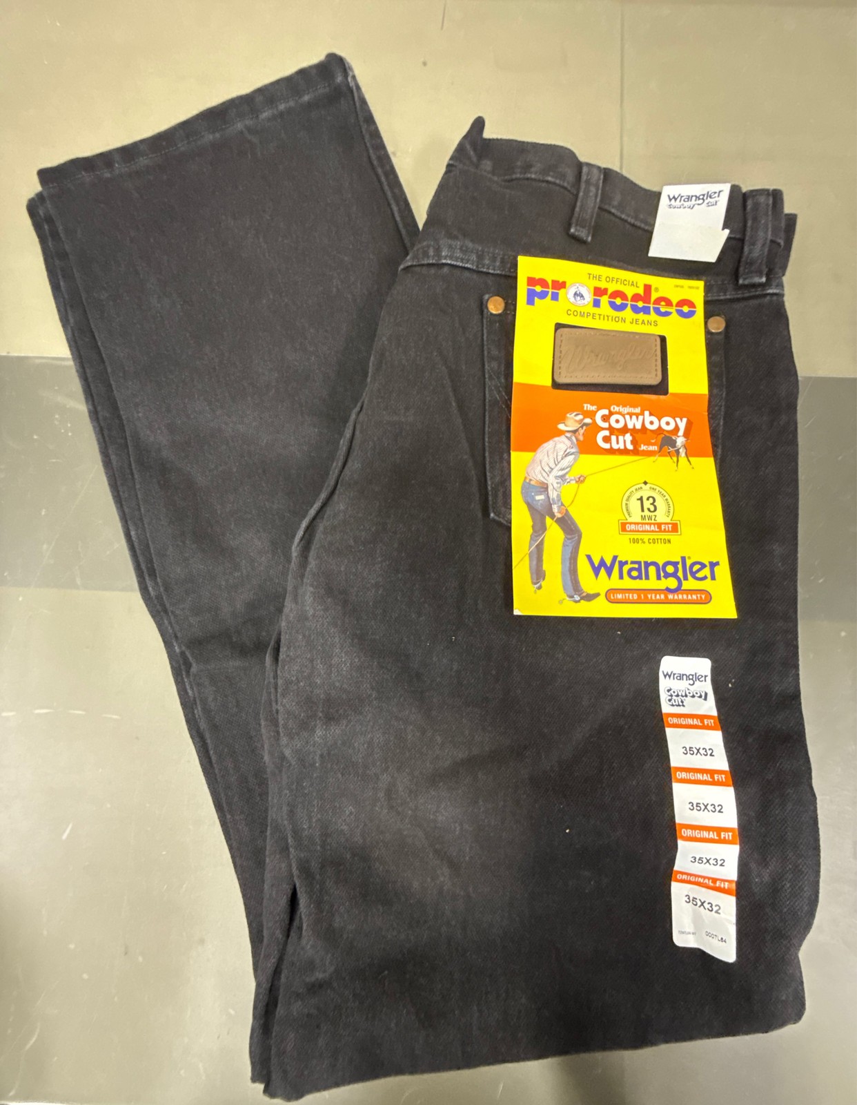 Wranglermens13mwz Cowboy Cut Original Fit Jean Shadow Black