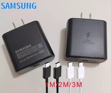 Original Samsung Galaxy S23/S24 +/Ultra 45Watt USB-C Super Fast Charger & Cable