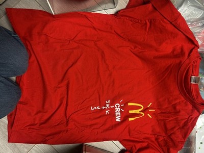 Travis Scott Cactus Jack Red McDonalds Crew Employee Shirt Size Large