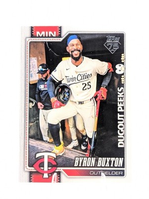 2026 Topps Celebration Series 1 Byron Buxton #255 Dugout Peeks SP Twins