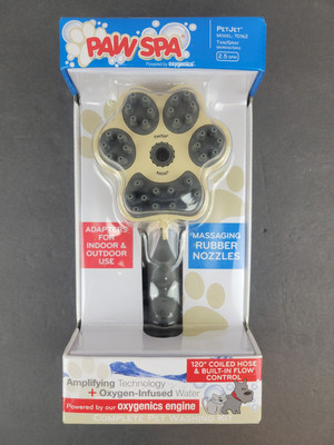 Paw Spa Jet Shower Pet Washing Kit Massaging Rubber Nozzle Oxygenics New In Box