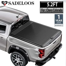 5.2FT Retractable Truck Bed Tonneau Cover Aluminum For 2015-2025 Chevy Colorado