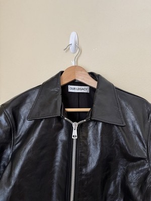Our Legacy Leather Mini Jacket Black 48 | eBay
