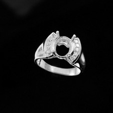 Semi Mount Ring Stone Setting Size10X8 MM Oval Shape Non Tarnish Ring