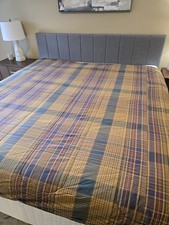 Vintage Ralph Lauren Plaid Comforter King Size Made in USA 92x100 100 Cotton