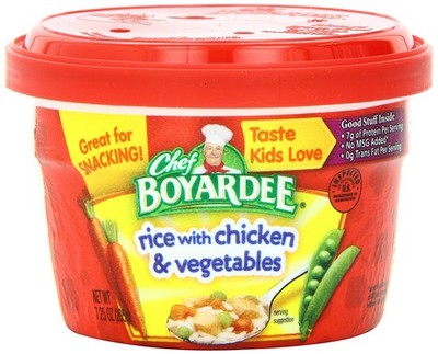 Rice with Chicken and Vegetables, Microwave Food, 7.5 OZ Microwaveable Bowl (...