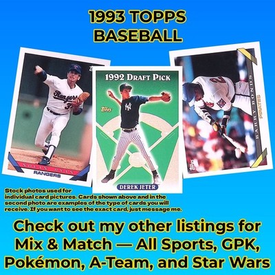 1993 Topps Baseball Cards Complete Your Set (#'s 401-600) - U PICK - $0.99 NM-MT