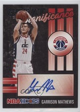 2020-21 Panini NBA Hoops Great SIGnificance Garrison Mathews #GS-GMT Auto 1n3h
