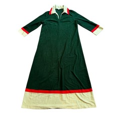 1970S VANITY FAIR Robe Housecoat VELOUR Long SZ 16 Front Zipper Polyester READ