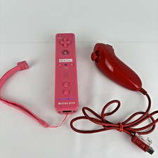 WIIMOTE con motion plus inside generico Nintendo Wii e Nunchunk originale ROSSO