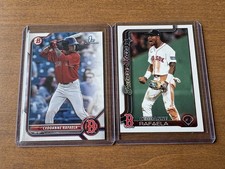 Lot of 2 2022 2025 Topps Bowman RC Rookie Cards Ceddanne Rafaela Boston Red Sox