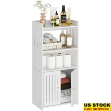 Bathroom Storage Cabinet Freestanding 4-Tier Organizer Waterproof Lightweight US