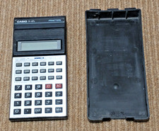 Vintage CASIO fx-82L Fraction Calculator (With Back Of Hard Case) 1980s RETRO