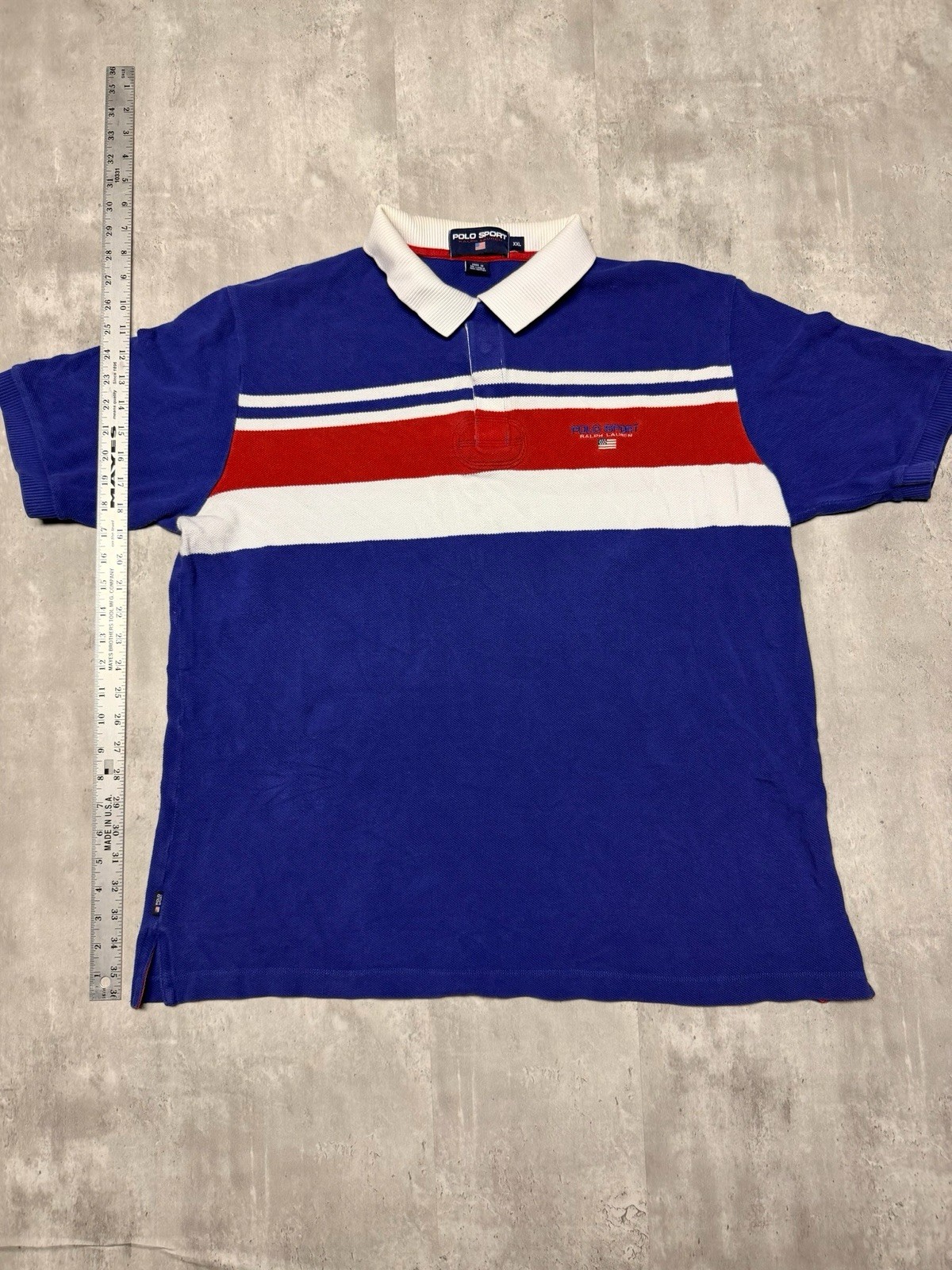 Vintage 1990s Ralph Lauren Polo Sport Short-Sleeve Polo in Blue Men’s Size XXL