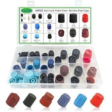 A/C Caps for Cars, 49pcs 17 Sizes AC Low Pressure Port Cap for R12 R134a Air Con