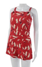 NWT Polo Ralph Lauren Sailboat- Print Cotton Canvas Romper Girl Size 14
