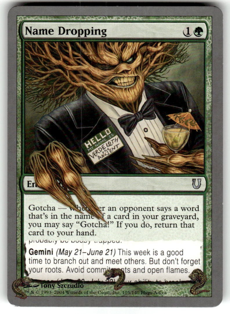 Name Dropping Unhinged Regular MTG