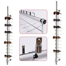 10 Pcs Aluminium Lockable Eyewear Eyeglasses Sunglasses Display Rod Frame Rack