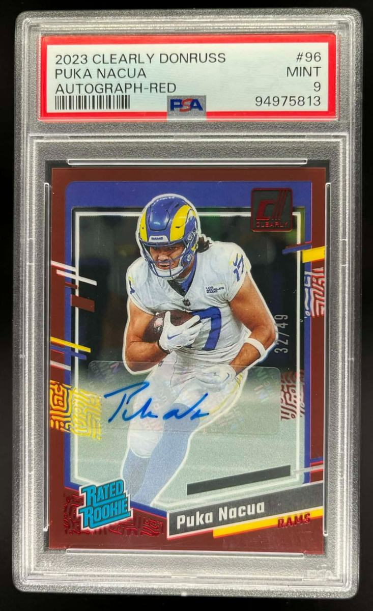 2023 Panini Clearly Donruss - Puka Nacua #96 Red Autographs /49