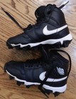 Nike Air Jordan 1 Mid Black/White Football Cleats TD HF6883-001 SIZE Youth 13C — photo 1