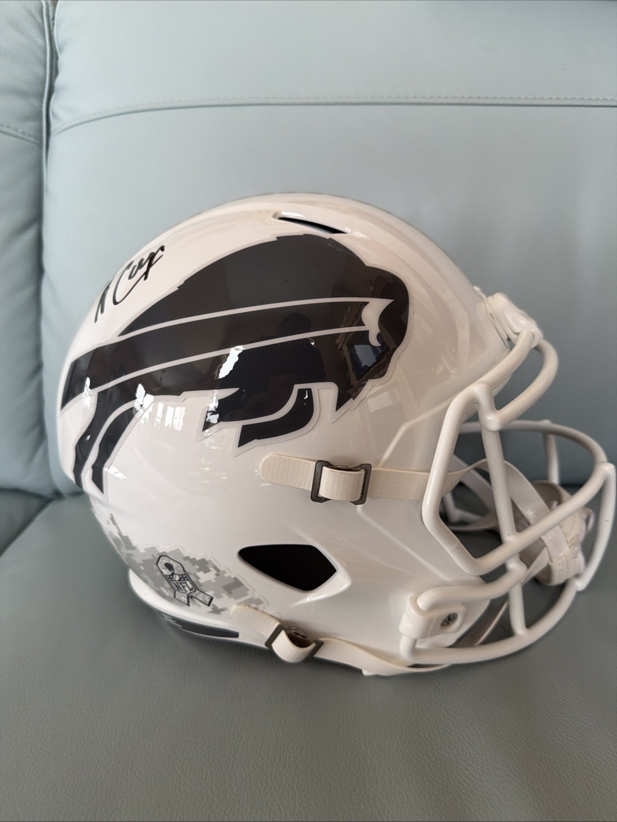 Amari Cooper Autographed Signed Buffalo Bills Salute To Service Helmet Beckett COA 