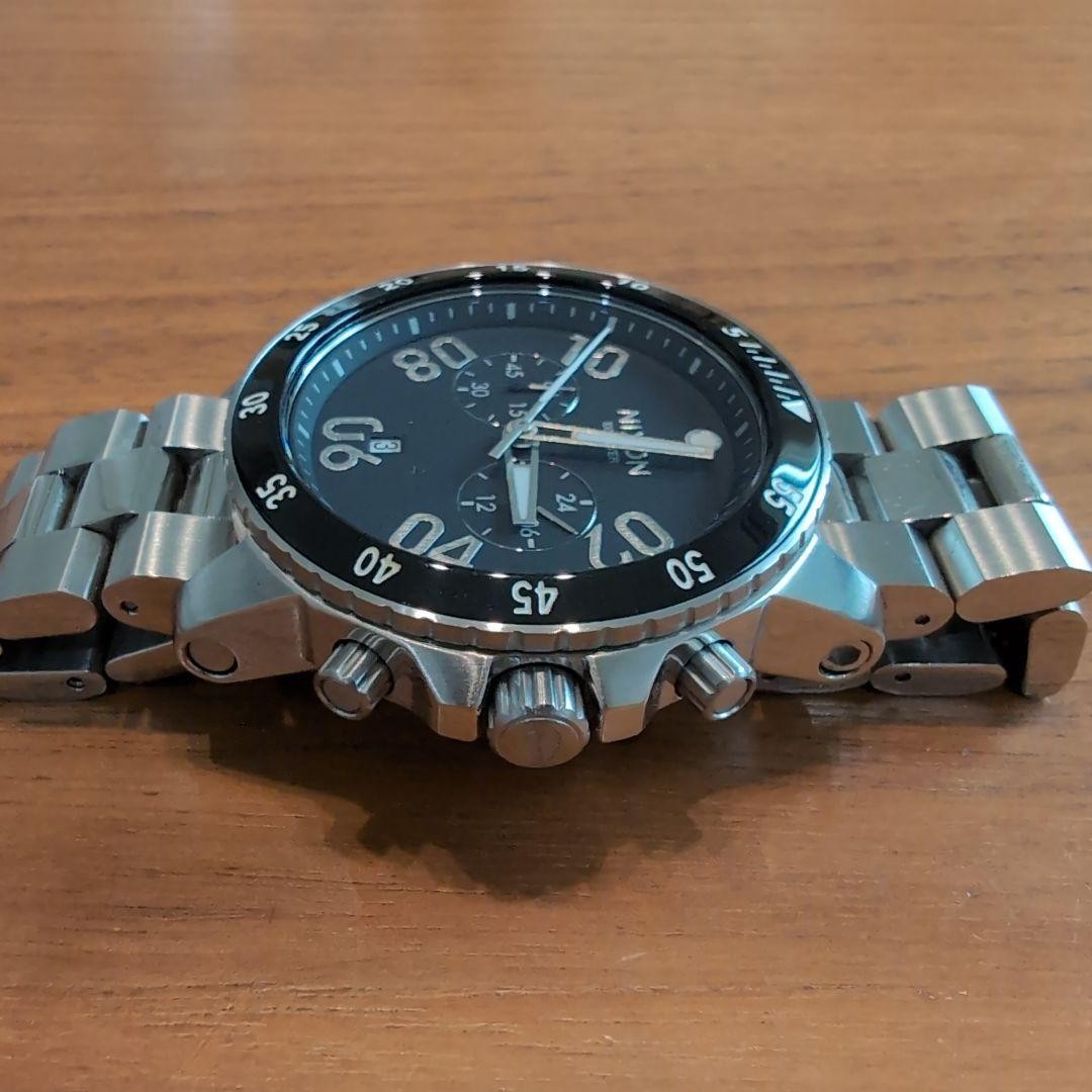 NIXON Ranger Chrono Black Watch Box Papers and Receipt Included and image 6