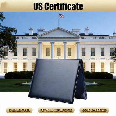 US Citizenship Certificate Holder PU Leather Cover for Naturalization Document