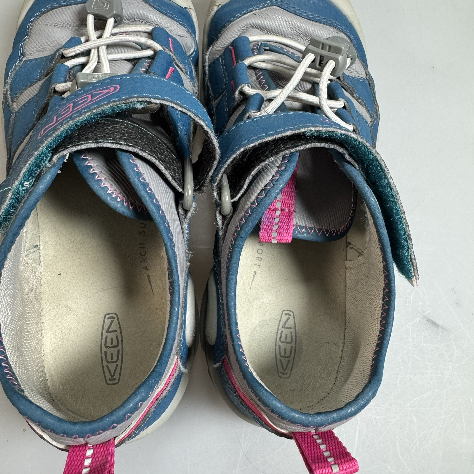 Keen Sandali Bambina 2 Nodi Sneakers Cave Escursionismo Blu Rosa Acciaio Grigio